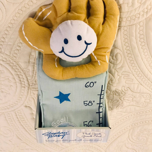 Stephan Baby Plush Sports Growth Chart - Baseball Mitt NWT - Picture 10 of 11